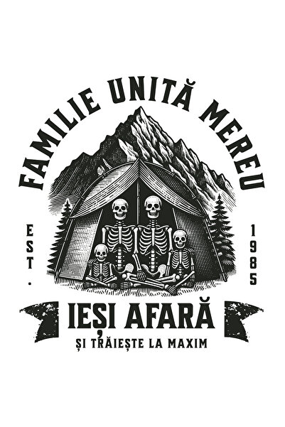 StoryGift Romania Sticker Autocolant 70CM Adeziv Familie unita mereu. Skeleti...