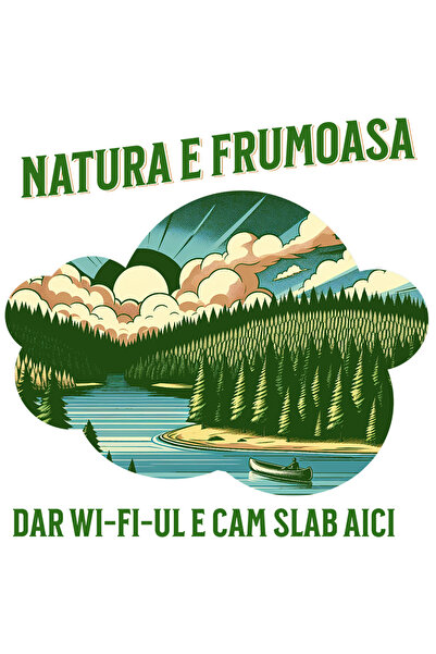 StoryGift Romania Sticker Eticheta 50CM Adeziv mesaj haios natura e frumoasa ...