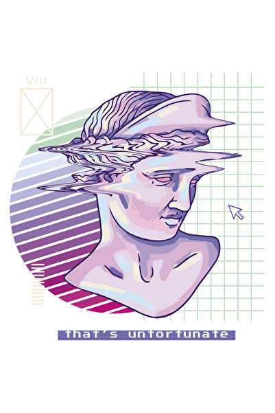 StoryGift Romania Sticker Adeziv 90CM Personalizata Statuie Abstracta Cu Mesajul in Engleza That's Unfortunate,