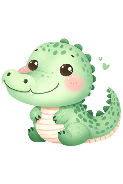 StoryGift Romania Sticker Eticheta 50CM cu un crocodil vesel, ilustratie, buc...