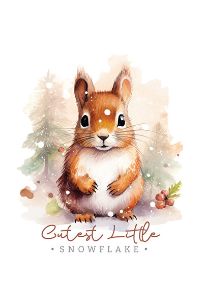 StoryGift Romania Sticker Eticheta 40CM cu o veverita cu mesajul "Cutest Litt...