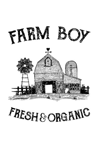 StoryGift Romania Sticker Adeziv 90CM Cu Mesaj Farm Boy Fresh & Organic, Ferma, Natural Si Organic, Mancare Proa