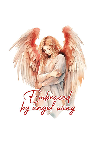 StoryGift Romania Sticker Autocolant 70CM cu o femeie inger cu mesajul "Embra...