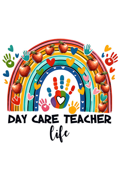 StoryGift Romania Sticker Eticheta 40CM cu mesajul "Day care teacher life", i...