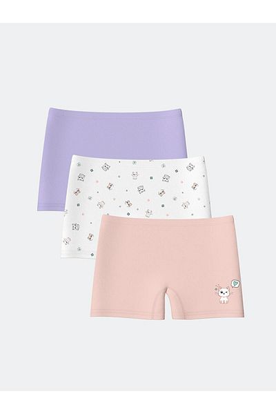 LC Waikiki Cat Printed Girl's Boxer 3-pack (S5)