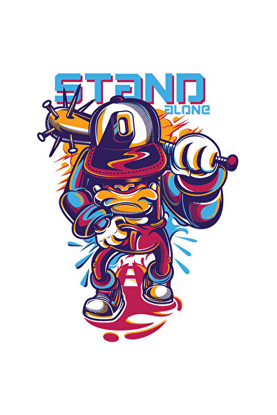 StoryGift Romania Sticker Autocolant 70CM Cu Portret Spartan Cu bata Cu Tepi, Text In Engleza Stand alone, Iubit