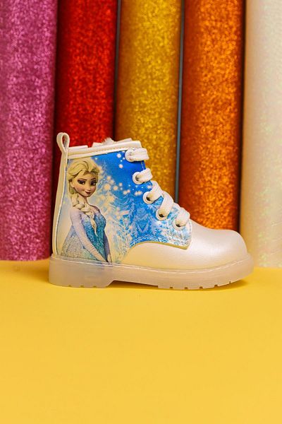 Limoya Evan Cartoon Character Printed Lace up Lighted Baby Boots