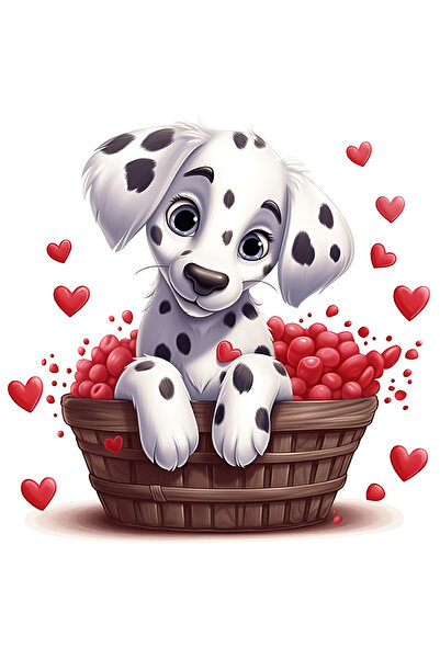 StoryGift Romania Sticker Autocolant 70CM cu un catel Dalmatian care sta intr...