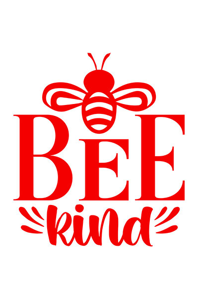 StoryGift Romania Sticker Exterior cu o albina si textul "Bee kind" - fii bun...