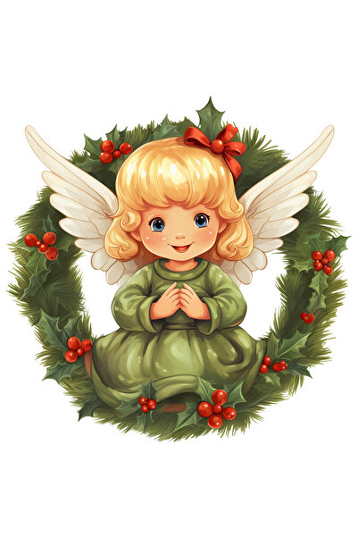 StoryGift Romania Sticker Eticheta 50CM cu un copilas cu aripi de ingeras, il...