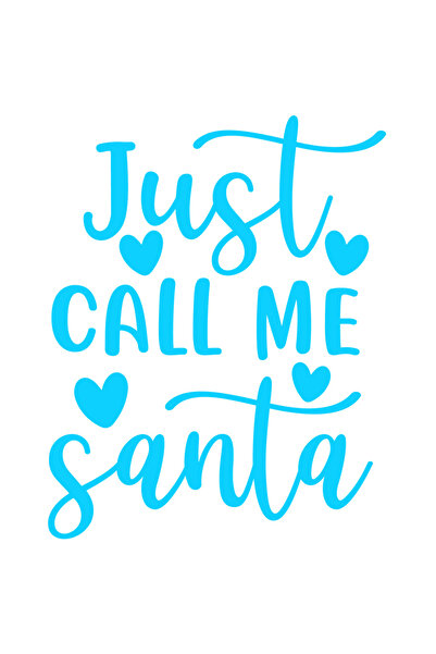 StoryGift Romania Sticker Autocolant 70CM Exterior cu inimioare si textul "Just call me santa" - doar spune-mi M