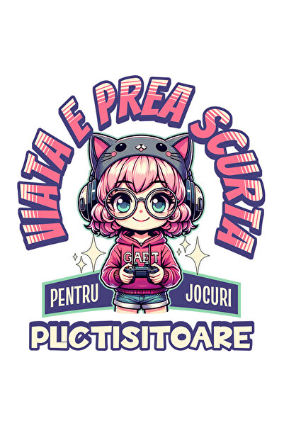 StoryGift Romania Sticker Autocolant 70CM cu Fata Cu Par Roz Stil Anime Palar...