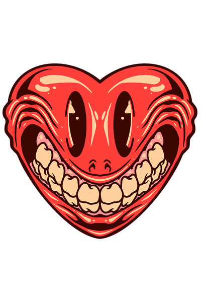 StoryGift Romania Sticker Eticheta 50CM Cu Inima, Zambet, Dinti, Dantura, Ilu...