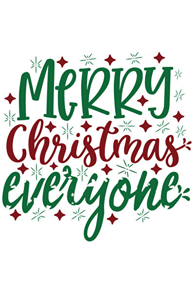 StoryGift Romania Sticker Eticheta 50CM Cu Mesajul Merry Christmas Everyone, ...