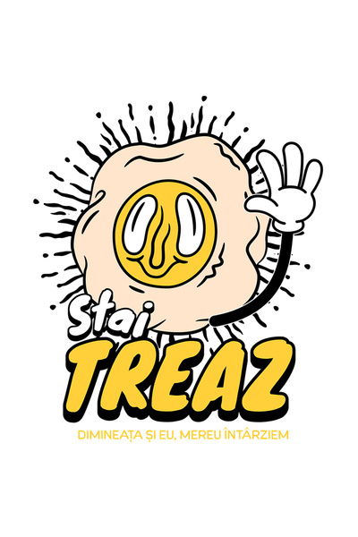 StoryGift Romania Sticker Autocolant 70CM Adeziv mic dejun de dimineata text ...