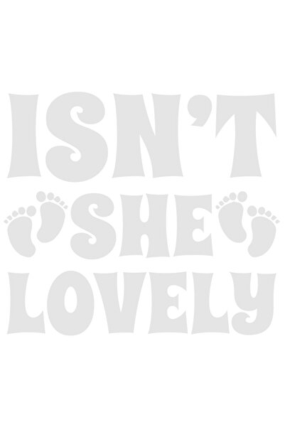 StoryGift Romania Sticker Autocolant 30CM Exterior cu urme de pasi de bebelus si textul "Nu e adorabila?" , Viny