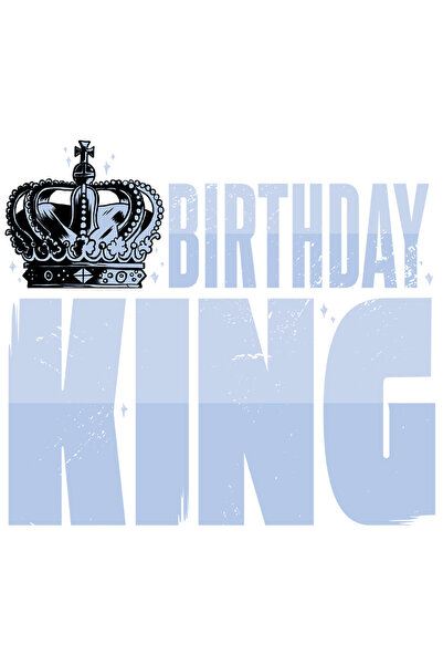 StoryGift Romania Sticker Adeziv 90CM Cu Text In Engleza Birthday King, Albas...