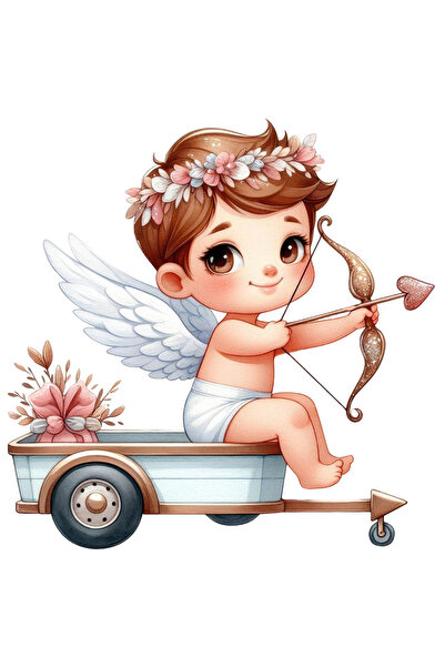 StoryGift Romania Sticker Autocolant 70CM cu un bebelus Cupidon care sta intr...