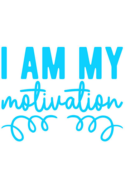 StoryGift Romania Sticker Eticheta 40CM Exterior cu textul "I am my motivatio...