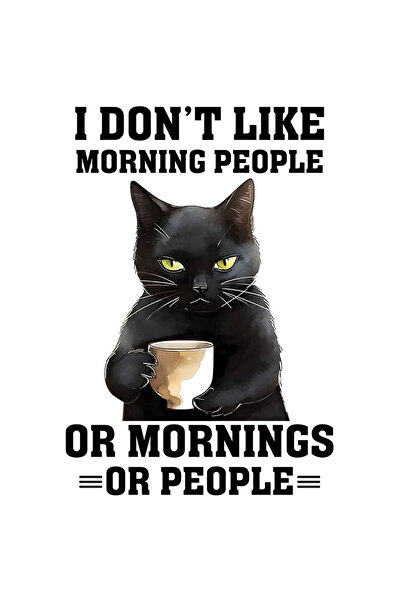 StoryGift Romania Sticker Autocolant 70CM cu pisica cu mesajul "I don't like ...