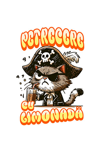 StoryGift Romania Sticker Eticheta 50CM Adeziv Transformă lamaile în petrecere cu limonada pisica cu Margini Alb