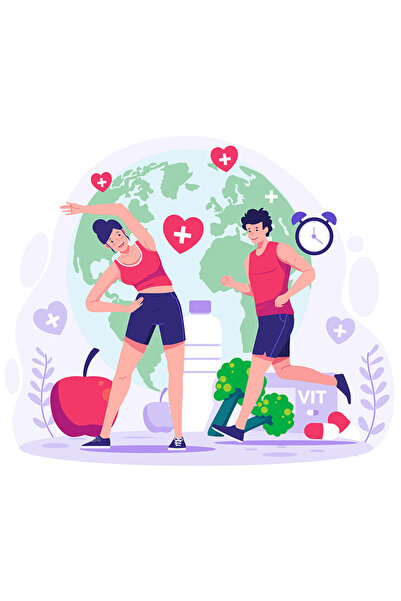 StoryGift Romania Sticker Autocolant 70CM Cu Exercitii, Sport, Sanatate, Alim...