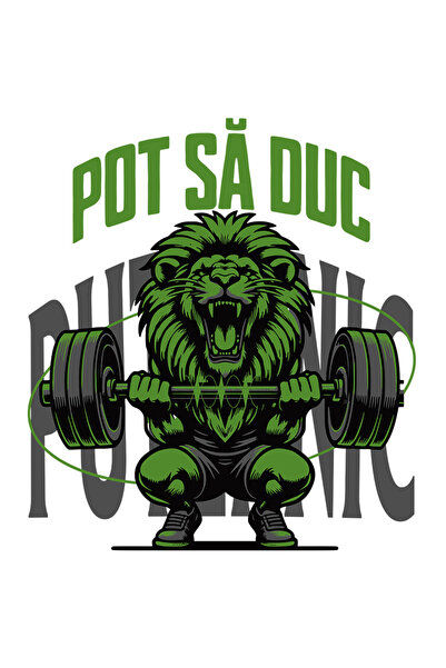 StoryGift Romania Sticker 23 Cm Adeziv Leu Puternic Ridicand Greutati Gym, Te...