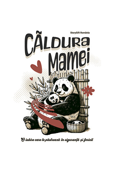 StoryGift Romania Sticker Eticheta 50CM Adeziv Caldura mamei familie urs iubi...