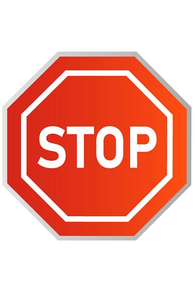 StoryGift Romania Sticker Eticheta 50CM Cu Stop, Semn, Circulatie, Oprire, cu Margini Albe, PVC Vinyl 50 cm