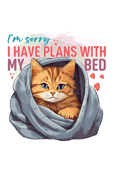 StoryGift Romania Sticker Autocolant 70CM cu pisica in patura cu mesajul "I'm...