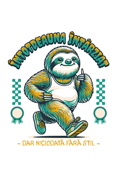 StoryGift Romania Sticker Eticheta 50CM Adeziv intotdeauna intarziat dar nici...