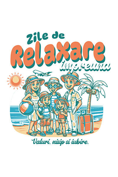 StoryGift Romania Sticker Autocolant 70CM Adeziv Concediu cu Familia parinti ...