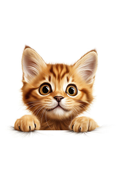 StoryGift Romania Sticker Adeziv 90CM cu o pisicuta surprinsa care sta agatat...