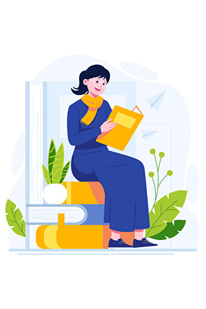 StoryGift Romania Sticker Adeziv 90CM Cu Femeie, Carte, Avion, Ochelari, Iubitori De Carti, Citit, cu Margini A