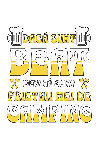 StoryGift Romania Sticker Eticheta 40CM Adeziv Daca sunt beat, de vina sunt p...