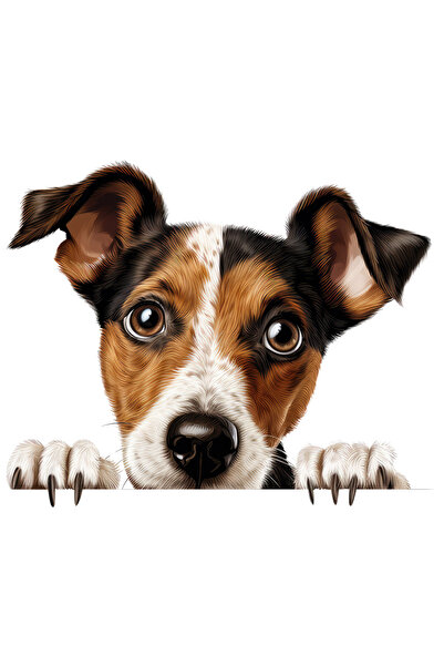 StoryGift Romania Sticker Autocolant 70CM cu un catel care se uita surprins p...