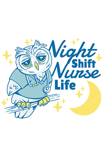 StoryGift Romania Sticker Eticheta 50CM Bufnita, Tura de Noapte Asistenta Med...