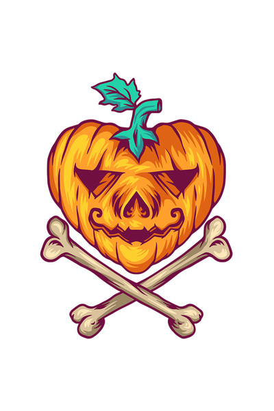 StoryGift Romania Sticker Autocolant 70CM Cu Dovleac, Oase, Frunze, Halloween, Inima, Toamna, cu Margini Albe,