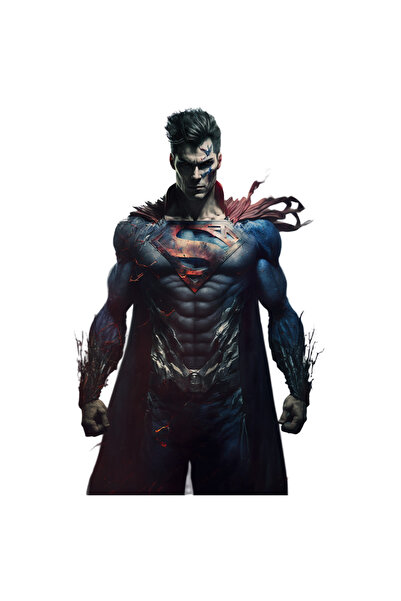 StoryGift Romania Sticker Autocolant 70CM cu Portret Supererou, Barbat in Cus...