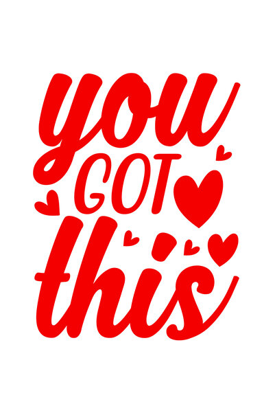 StoryGift Romania Sticker Exterior cu inimioare si textul "You got this" - te...
