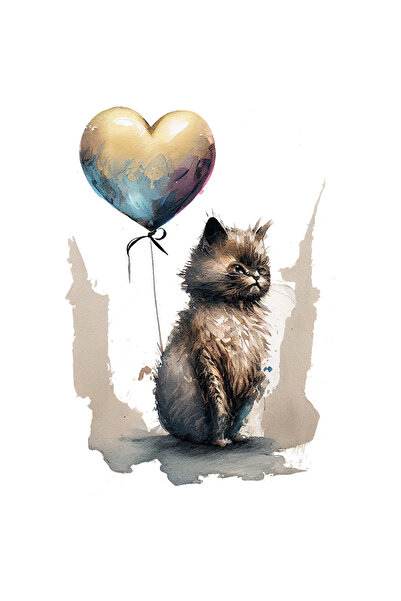 StoryGift Romania Sticker 15 Cm Cu Pictura Curgatoare Pisica Mica In Ploaie, ...