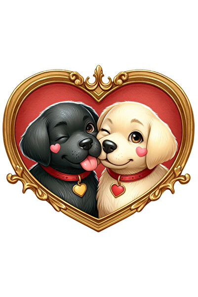 StoryGift Romania Sticker Adeziv 90CM cu o catelusa si un catel, ilustratie, ...