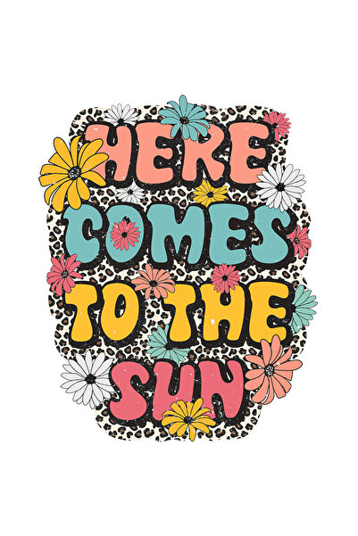 StoryGift Romania Sticker Cu Mesajul "here Comes To The Sun", Vara, Vacanta, ...