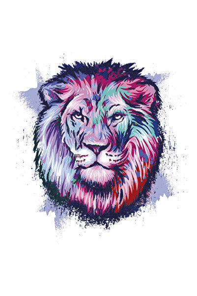 StoryGift Romania Sticker Eticheta 40CM Personalizata Leu, Culori Abstracte, ...