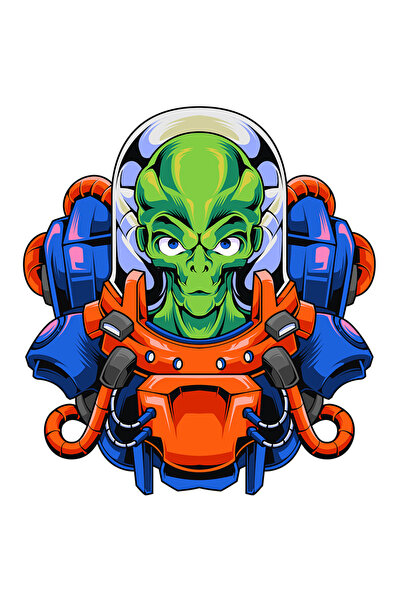 StoryGift Romania Sticker Adeziv 90CM Cu Extraterestru, Costum, Spatiu, SF, T...