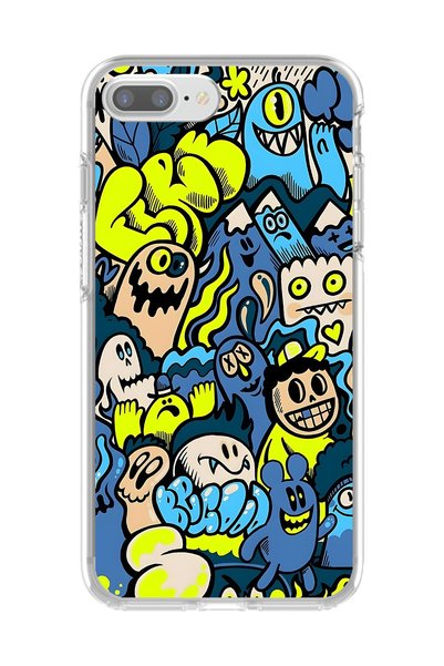 Dali Design حافظة شفافة متوافقة مع هاتف iPhone 7 Plus بتصميمات Graffiti 11