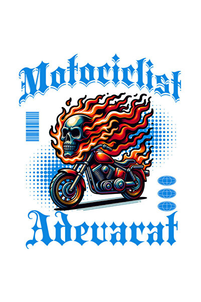 StoryGift Romania Sticker Adeziv 90CM cu Craniu Uman Motor Clasic Vintige In Flacari Pasiune Text Motociclist Ad