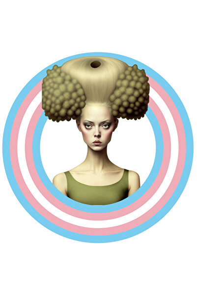 StoryGift Romania Sticker Autocolant 70CM Cu Femeie, Abstract, Aristic, Sci-F...