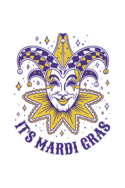 StoryGift Romania Sticker Adeziv 90CM Cu Mesaj In Engleza It’s Mardi Gras, Cl...