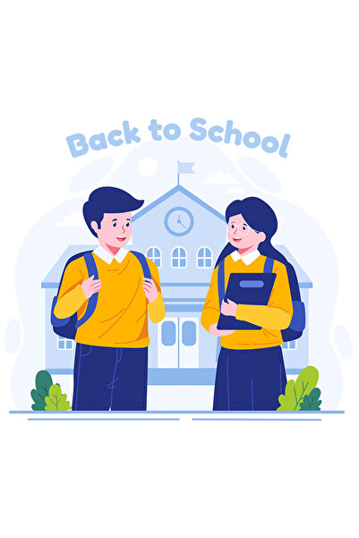 StoryGift Romania Sticker Adeziv 90CM Cu Mesaj In Engleza Back To School, Scoala, Uniforma, Steag, cu Margini A